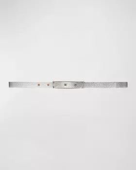 Узкий ремень La Ravissante металлик Vaincourt Paris, цвет Silver