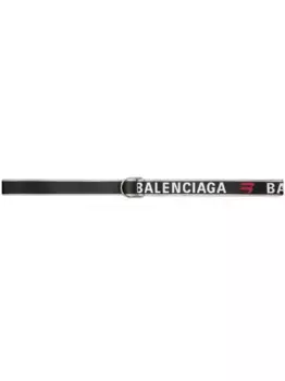 Узкий ремень с логотипом BALENCIAGA, серый