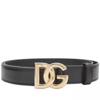 Узкий ремень с логотипом Dolce & Gabbana, черный