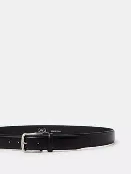 Узкий ремень с металлической пряжкой Ovs, цвет black