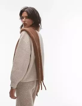 Узкий шарф Seb в цвете ириски Topshop