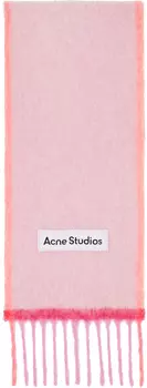Узкий шерстяной мохеровый шарф Acne Studios, розовый