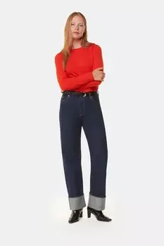 Узкий топ из джерси с прямым вырезом Whistles, красный