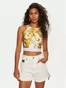 Узкий топ Versace Jeans Couture, белый