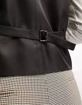 Узкий жилет в клетку ASOS с камнями