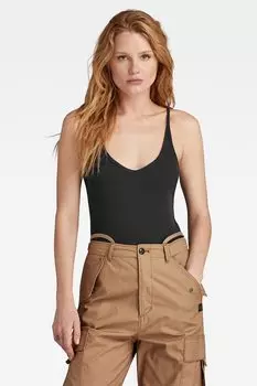 Узкое боди с острым носком G-Star Raw, черный