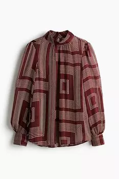 Узорчатая блузка H&M, красный