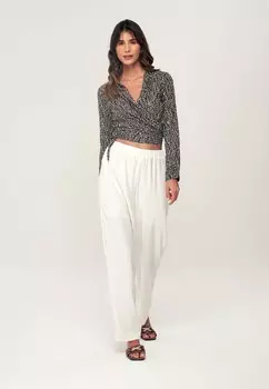 Узорчатая блузка Herita, черный