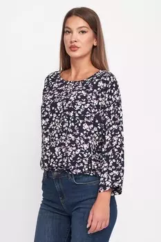 Узорчатая блузка с овальным вырезом Lee Cooper, черный