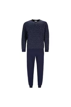 Узорчатая пижама с пуговицами Hajo, синий
