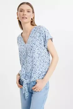 Узорчатая рубашка с короткими рукавами Greenpoint, синий