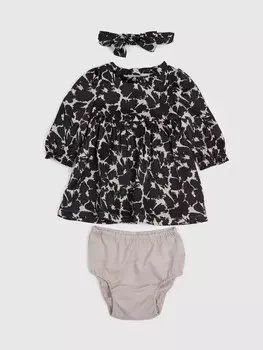 Узорчатое платье Gap, черный