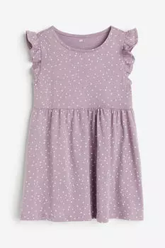 Узорчатое платье H&M, фиолетовый
