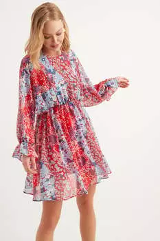 Узорчатое платье из муслина Herita, мультиколор