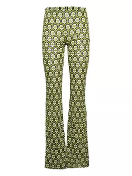 Узорчатые брюки ETRO, зеленый