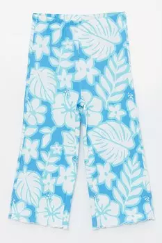 Узорчатые брюки с широкой штаниной Lc Waikiki, синий