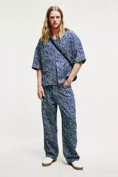 Узорчатые мешковатые джинсы H&M, мультиколор