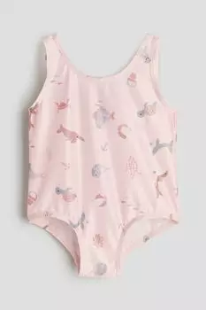 Узорчатый купальник H&M, розовый
