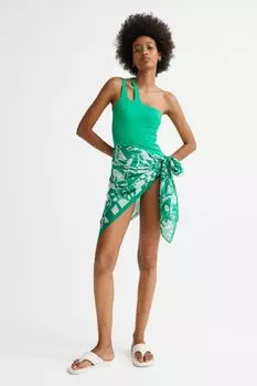 Узорчатый шарф H&amp;M, зеленый/узор
