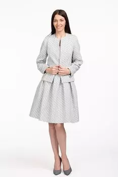 Узорчатый жакет Couture De Marie, серый