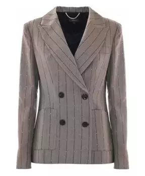 Узорчатый жакет с полосками и точками Kocca, бежевый