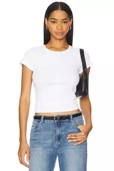 Узорное облегающее футболка 60-х Re/Done, optic white