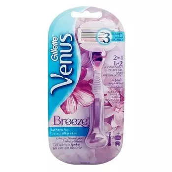 В1, женская бритва + картридж, 2 шт. Gillette, Venus Breeze 2