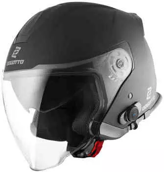 V586 BT Реактивный шлем с Bluetooth Bogotto, черный мэтт