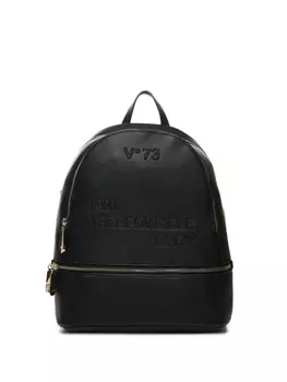 V°73 рюкзак с тисненым логотипом, черный