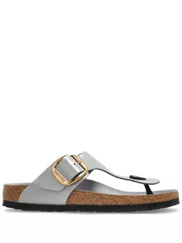 Сандалии Birkenstock Gizeh Big Buckle Natural Leather Patent, серый
