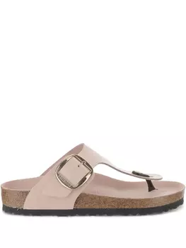 Сандалии Birkenstock Gizeh Big Buckle Natural Leather Patent, розовый