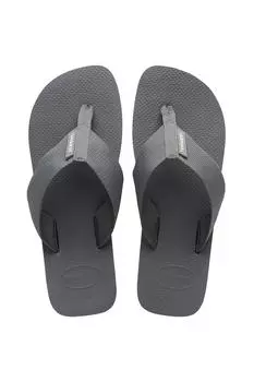 Вьетнамки из базового материала Urban Серая сталь Debenhams, серый