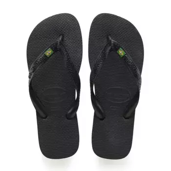 Вьетнамки-шлепанцы унисекс Brazil Havaianas Toe, чёрный