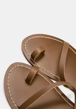 Вьетнамки Strappy PULL&BEAR, коричневые