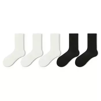 В комплект входят носки унисекс до середины голени JKN, No-Show Socks — 5 White