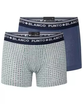 В комплекте 2 боксера для мальчика с логотипом на поясе Punto Blanco, мультиколор