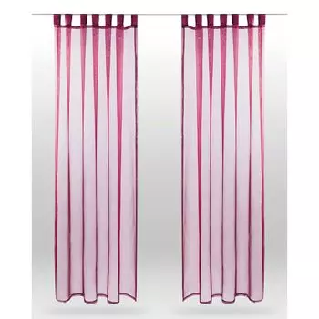 В комплекте 2 шторы, прозрачные петли Noella, размер: 140 х 175см (бордо) Bestlivings, красный