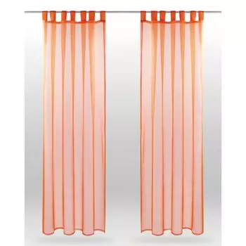 В комплекте 2 шторы с прозрачными петлями Noella, размер: 140 х 175см (розовый). Bestlivings