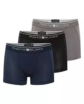 В комплекте 3 боксера для мальчика с логотипом на поясе Punto Blanco, мультиколор