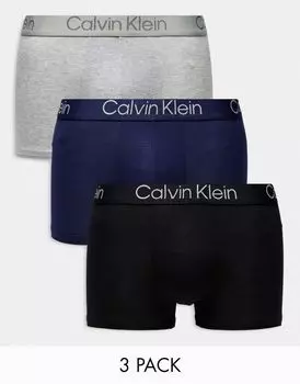 В комплекте 3 очень мягких труса Calvin Klein Modern различных цветов