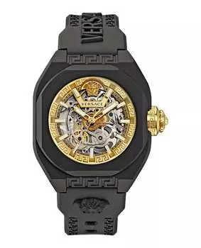 V-Legend скелетон автоматические часы Versace, черный/черный/золотой