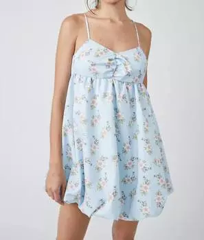 В мини-платье Bubble в синем цвете Free People