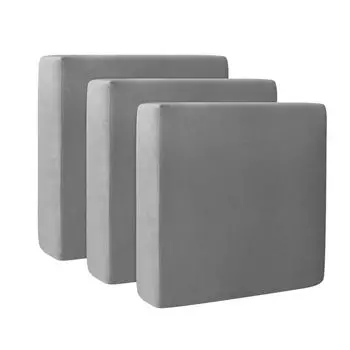 В наборе 3 эластичных чехла для диванных подушек, мягкая бархатная диванная подушка, мебельная защита для сиденья дивана, темно-серого цвета ele eleoption