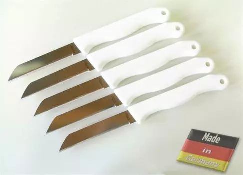 В наборе 5 кухонных ножей 14/1 длиной 20,50 см, лезвие из хромированной нержавеющей стали G+K Kunststofftechnik