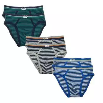 В наборе 6 трусов из дышащей ткани с анатомической передней частью lp1002 для детей Le Petit Garon, мультиколор