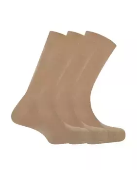 В наборе три пары коротких мужских хлопковых носков Dustin, бежевый