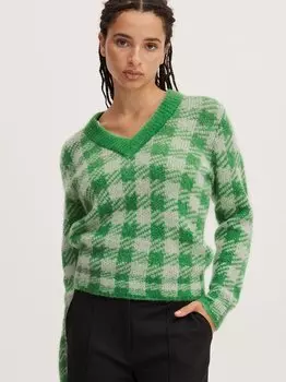 Свитер вязаный Ichi, зеленый