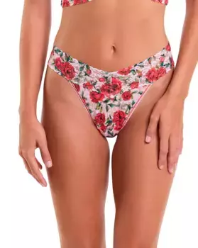 V-образные кружевные стринги с высокой талией Hanky Panky, красный