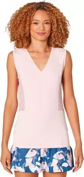 V-образный вырез без рукавов с кружевными вставками Original Penguin Golf, цвет First Blush