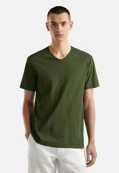 V-образный вырез United Colors of Benetton, зеленый